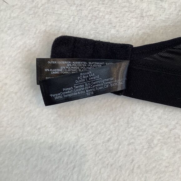 Secret Possessions Bra‎ Women’s Size 34B Black Gray Underwire Push Up Crossback - Picture 7 of 9